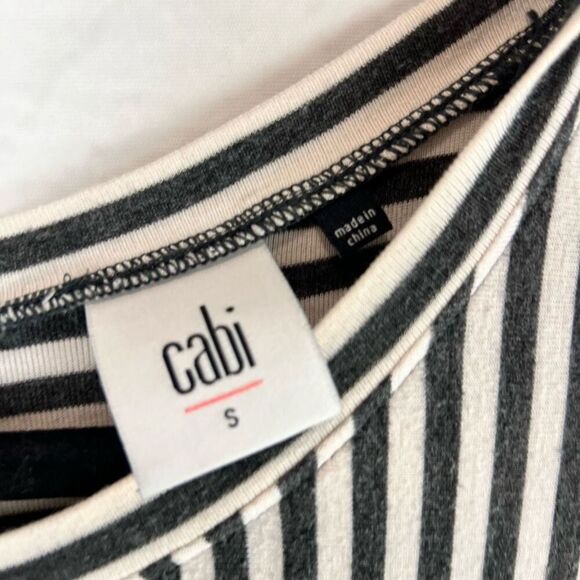 CAbi Women's Striped Sleeveless Tank Top Black Size S Casual Spring - Picture 5 of 8